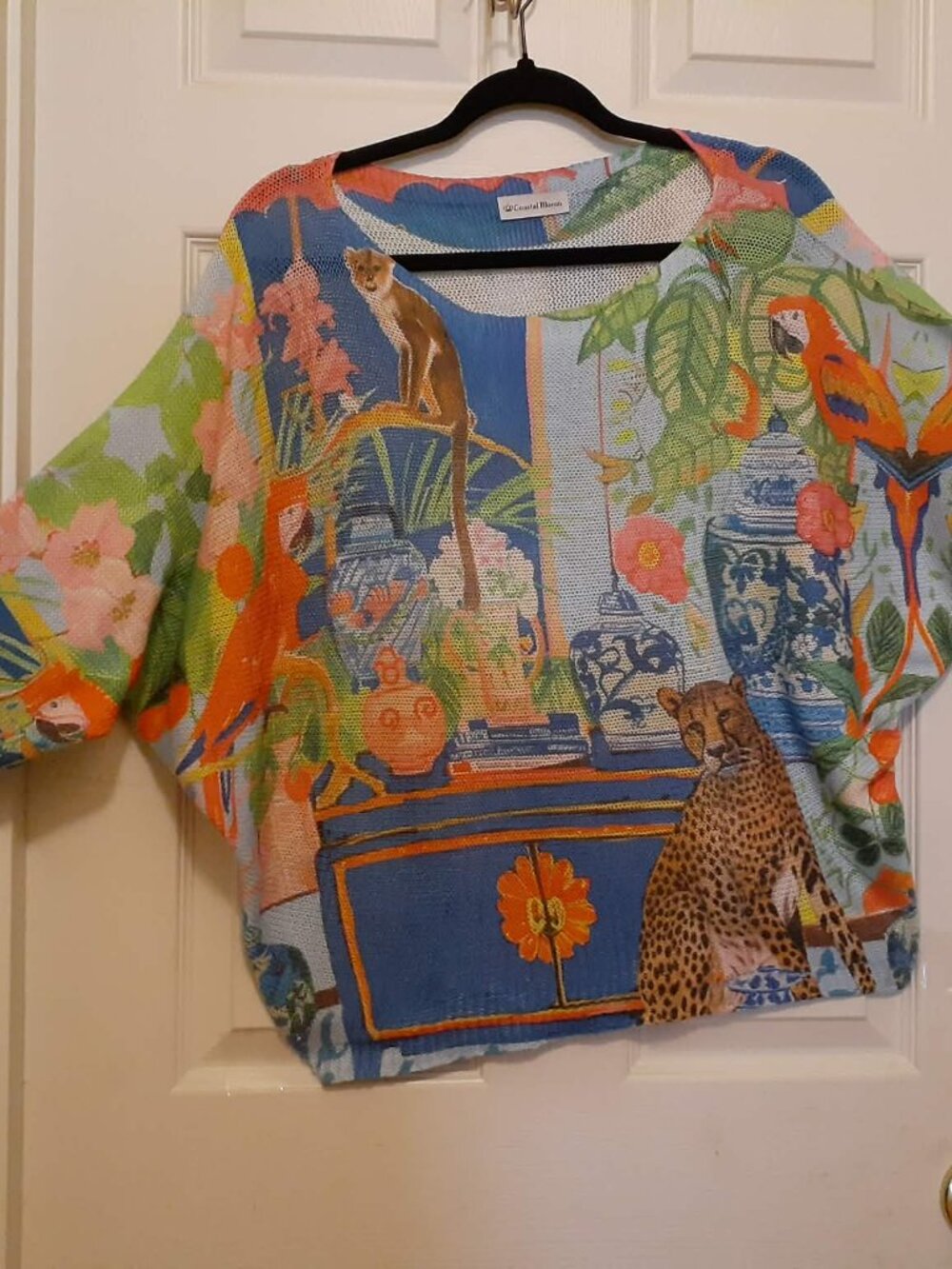 COASTAL BLOOM Exotic Jungle Lightweight Sweater - Picture 3 of 4